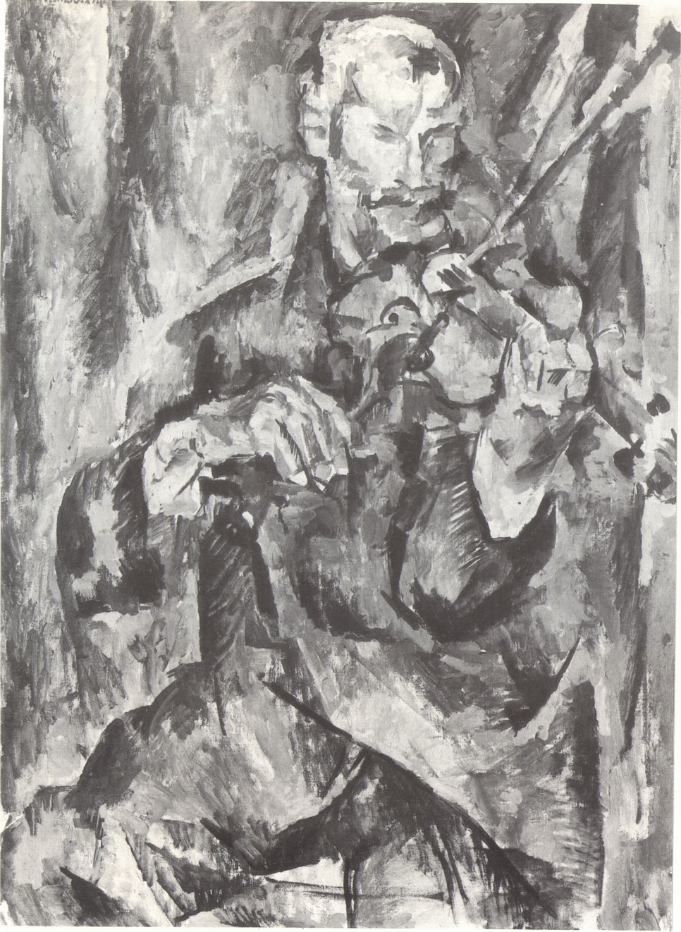 110. П. Кончаловский. Скрипач (Портрет Г.Ф. Ромашкова). 1918