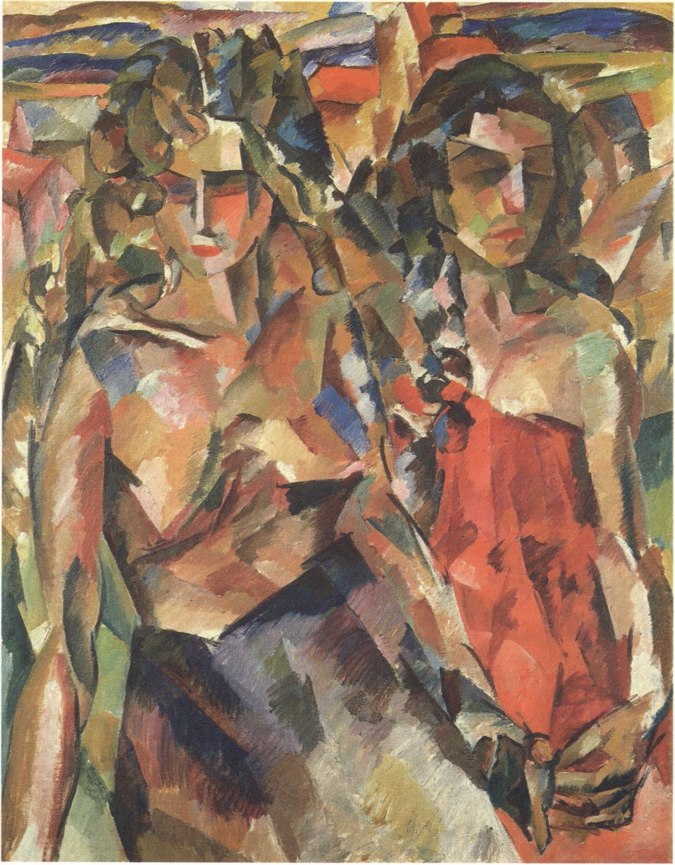 97. А. Лентулов. Две женщины. Этюд. 1910