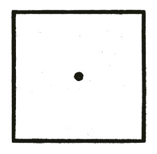 Точка в центре квадрата — самый простой и редкий случай местоположения точки
