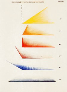 Учебные работы по курсу В. Кандинского на соответствие цвета величине углов
